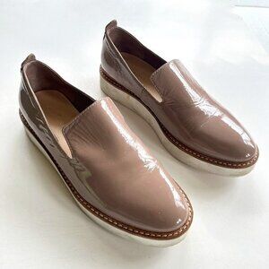 COM & SENS Nable Wedge Loafer, Women's‎ Size 7.5 M, Mauve Patent Leather Shoes